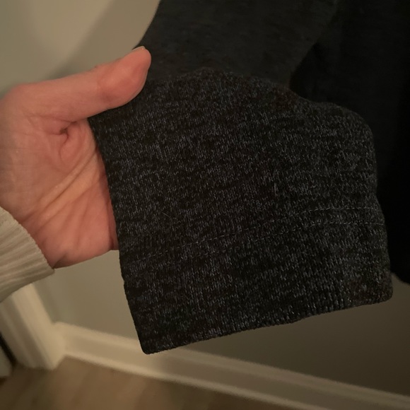 Mens cozy 1/4 zip blue Vanheusen sweater in cl - Picture 2 of 5